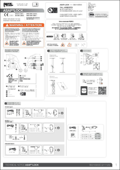 Technical Notice - Petzl ASAP Lock 3