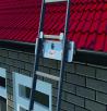 ABS LaddFix Ladder Safety Device installed on to gutter